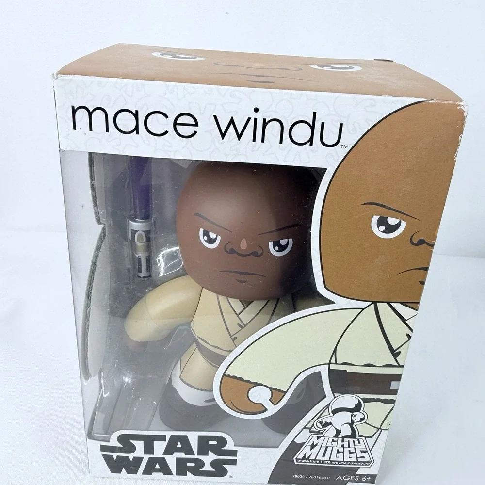 Star Wars Mighty Muggs Mace‎ Windu Vinyl Figure 2007 Hasbro